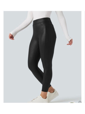 Halara Ultrasculpt Faux Leather Shine High Waisted L Legging Workout Casual